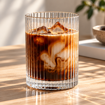 Hand-Blown Ribbed Glass Tumbler Set