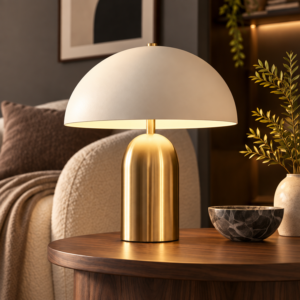 Mid-Century Mushroom Ambient Table Lamp