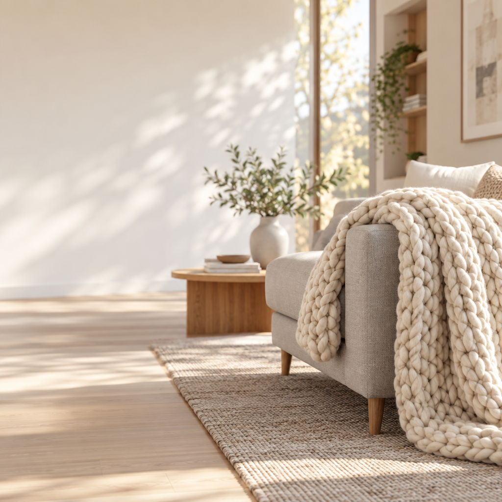 Hand-Chunky Knit Weighted Blanket