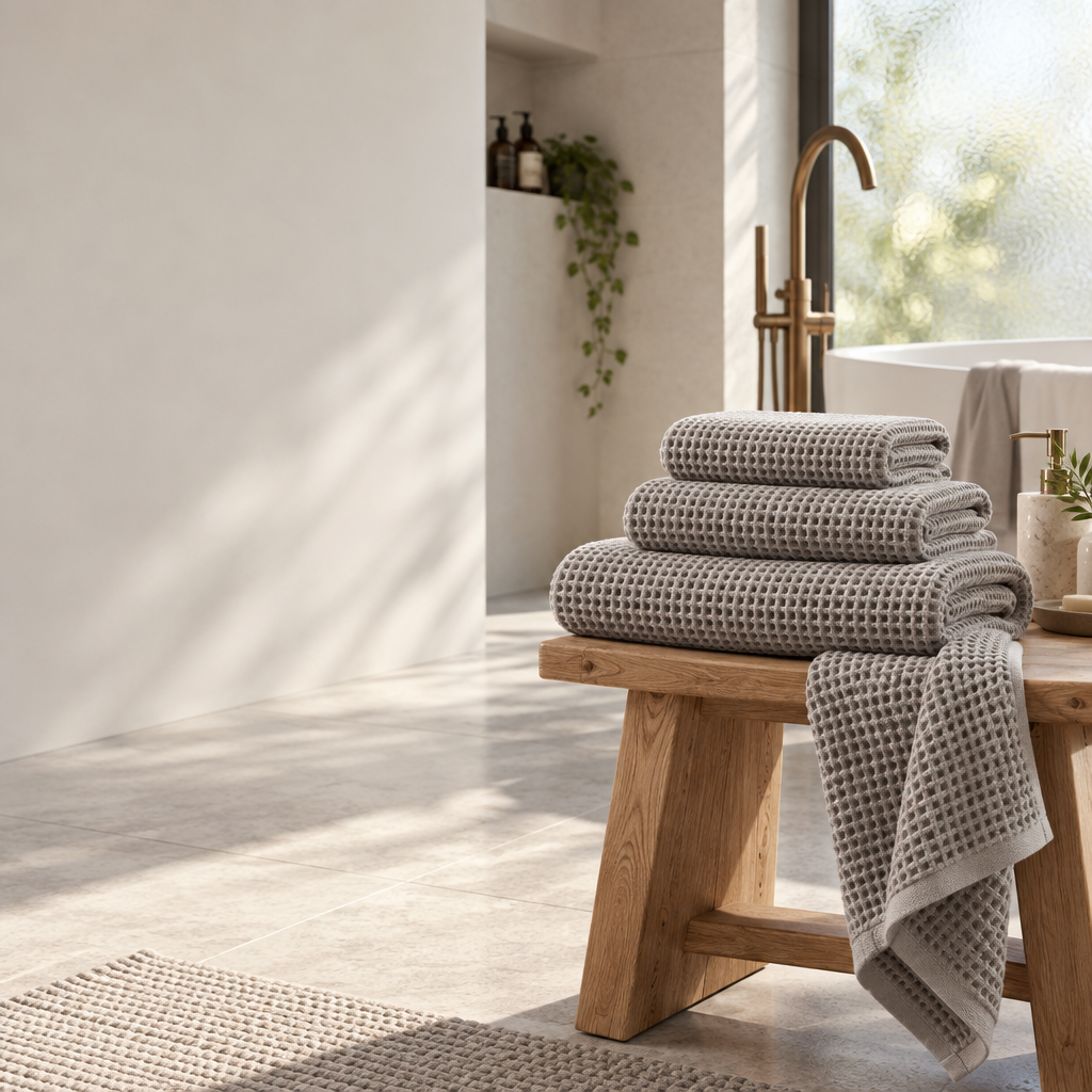Waffle Weave Cotton Towel Set