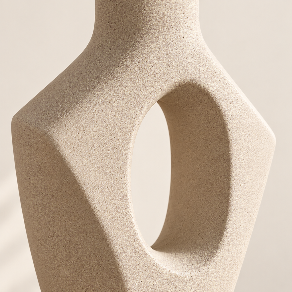 Abstract Geometric Ceramic Vase