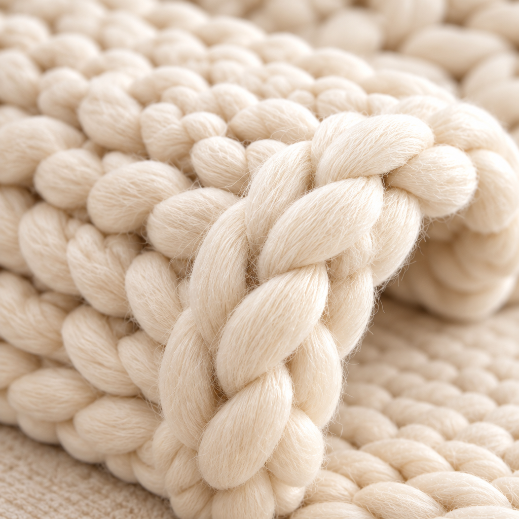 Hand-Chunky Knit Weighted Blanket