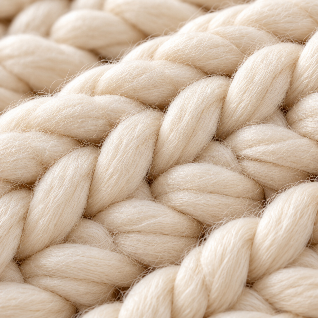 Hand-Chunky Knit Weighted Blanket