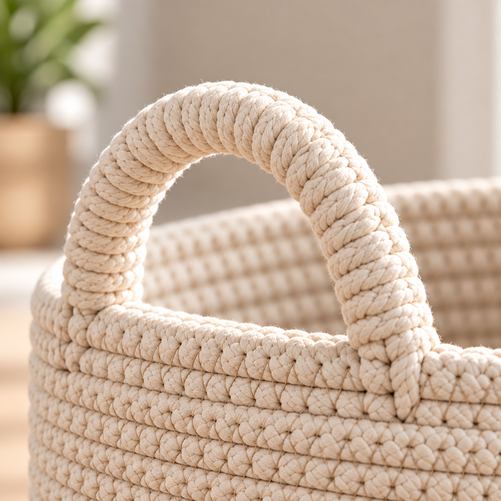 Woven Cotton Rope Storage Basket