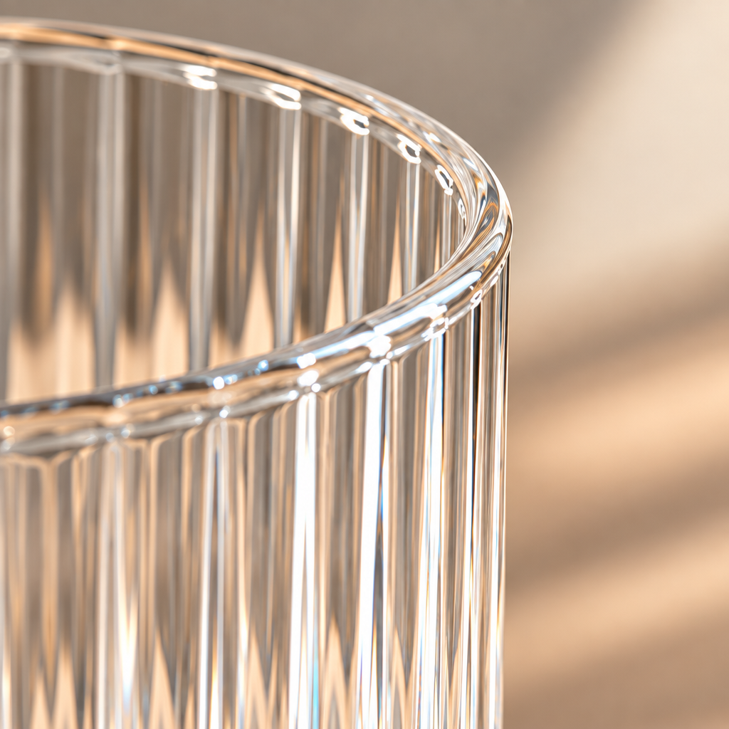 Hand-Blown Ribbed Glass Tumbler Set